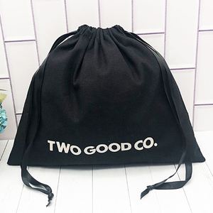 Custom Size Storage Cotton Bag <b>Drawstring</b> Sack Muslin <b>Drawstring</b> <b>Pouch</b> Black Screen Printing Gift Packaging Craft Bag Recyclable - Product Image 2