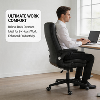 Chaise de bureau pour la maison et le bureau, chaise de direction ergonomique, réglable en hauteur, pivotante, design moderne, structure en bois, base en acier