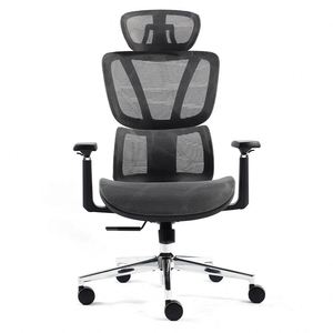 Double <span class=keywords><strong>Back</strong></span> Design ergonômico apoio lombar preto executivo giratório Mesh escritório cadeiras com apoio para os pés - Product Image 2
