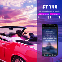 Bande lumineuse intérieure intelligente pour voiture Type USB Détecteur de mouvement RGB Clignotant Couleur Télécommande Châssis de voiture Lampe Lumières
