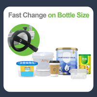Machine de capsulage automatique anti-poussière pour boîtes en étain, aluminium et plastique, avec système de pression pour le couvercle