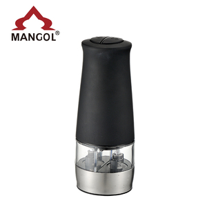 Ensemble moulin à sel et à poivre électrique 2 en 1 - Moulin à sel et à poivre, alimenté par piles avec lumière, double moulin en céramique - Product Image 2