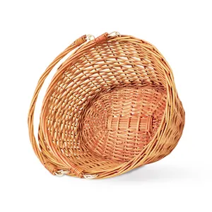 100%handmade Wicker basket Gift basket Natural Wicker shopping vegetable carry Baskets
