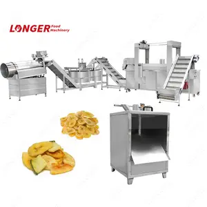 Linea di Produzione di Chip di Frittura piantaggine Chips di Banana Macchine Per La Produzione di Vendita