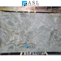 Dalle de quartzite bleu Roma brésilien à motifs, comptoir en marbre de qualité supérieure
