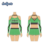 Haute Qualité Mystique Filles Gymnastique Cheer Uniforme Ensembles Cheer Brillant Polyester Fantaisie Sublimation Conception Cheer Tenues