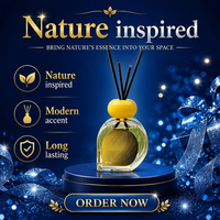 Diffuseur de parfum d'ambiance de luxe longue durée pour hôtel et maison, diffuseur à bâtonnets d'huiles essentielles sans flamme pour la maison