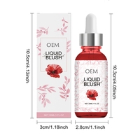Fard à joues liquide 30ml, léger, teinte naturelle rosée, fini éclatant, longue tenue, non-cakey, look nude transparent, maquillage visage pour carnations claires à foncées