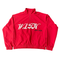 Survêtement de jogging réfléchissant en nylon avec logo brodé personnalisé par le fabricant, coupe-vent streetwear pour homme