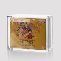 Boîtier de présentation en acrylique pour One Piece Booster Box, protection UV personnalisée, couvercle supérieur magnétique, moderne, pré-assemblé