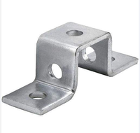 Support d'angle industriel en acier inoxydable poli, pince en U pour suspension au plafond, fixation sur tige filetée pour treillis métallique de centre de données