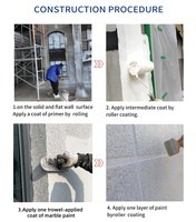 Peinture texturée effet pierre pour la vente en gros |   Revêtement extérieur en granit imperméable et coloré pour les maisons modernes