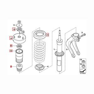 <span class=keywords><strong>Kit</strong></span> de butée de support d'<span class=keywords><strong>amortisseur</strong></span> avant pour BMW X5 E70 X6 E71 31336788776 31336776390 31336776389 31336771892 - Product Image 6