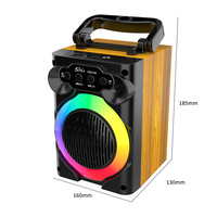 ZQS1368 Nuevo Mini Altavoz Portátil Inalámbrico BT de Madera, Caja de Sonido con Subwoofer y Bajos Potentes, Regalo de Navidad