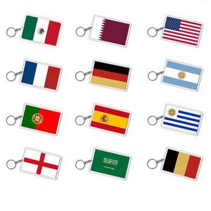 Llavero de acrílico con bandera nacional de Metal Country Flag Crafts, recuerdo de América y Palestina, colgante para bolso - Product Image 1