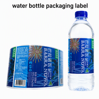 Étiquettes autocollantes en vinyle imperméables et résistantes à l'huile imprimées sur mesure, autocollants pour bouteilles d'eau minérale et de boissons