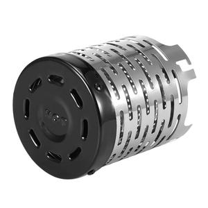 Mini chauffe-vent portable en acier inoxydable noir et argent pour accessoires de tente, utilisation en extérieur - Product Image 1