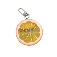 Gantungan Kunci Irisan Buah Simulasi Lucu, Liontin Lemon Jeruk Realistis, Gantungan Tas, Hadiah Unik untuk Teman