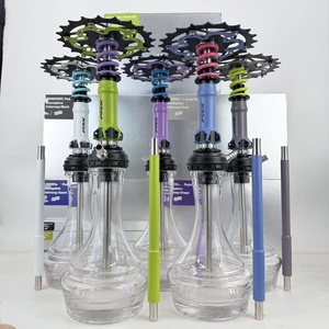 Nuevo Set de Hookah Original Amotion Pedal RX, Hookah de Acero Inoxidable y Vidrio para Tienda, Salón, Bar, Restaurante, Cafetería, Club, Fumar Shisha - Product Image 1