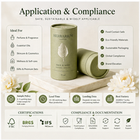 Emballage personnalisé en tube de papier biodégradable avec certification FSC BRC, boîte cylindrique écologique pour parfum et cosmétiques OEM