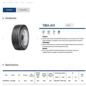ยางรถบรรทุก TRIANGLE 11R22.5 TBHA11 TBR 146/143M 16PR 11R22.5 - Product Image 4