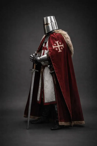 Armure Complète de Chevalier Templier Médiéval en Acier Calibre 18, Modèle Coulé Traditionnel, pour Reconstitutions Historiques, Cosplay et Présentation - Product Image 5