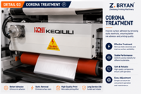 Machine d'impression flexographique à 6 couleurs 550 mm avec servo-moteur complet, registration automatique, séchage UV et découpe intégrée