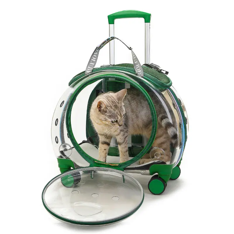 패션 후펫 핑크 휴대용 클리어 뷰 트롤리 개 고양이 집 여행 배낭 애완 동물 캐리어