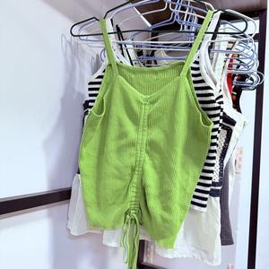 Camiseta sin mangas usada para mujer, suéter fino a la moda, Blusa de manga corta, camiseta sin mangas, suéter, ropa usada, Exportación a Tailandia - Product Image 2