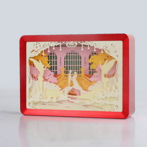 Chuyên Nhà Sản Xuất Bán Trực Tiếp Giấy Ánh Sáng Hộp Cậu Bé Và Cô Gái Lãng Mạn Món Quà Cưới Khung Ảnh Cho <span class=keywords><strong>Valentine</strong></span> Món Quà Ngày - Product Image 4