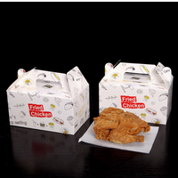 Boîte de nourriture biodégradable personnalisée à emporter 0ut Carton ivoire Carton d'impression Boîte de poulet frit pour aliments chauds