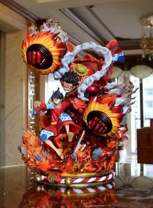 52CM 대형 만화 입상 동상 만화 0ne 조각 기어 4 기모노 루피 피구라 PVC 애니메이션 피규어 선물 장난감 - Product Image 2