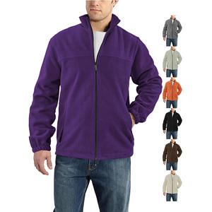 Veste polaire pour homme Temu, épaisse, coupe-vent, avec fermeture éclair, col montant, pour les loisirs en plein air, ourlet arrondi, type combiné, printemps, automne, hiver - Product Image 1