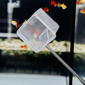 어항 스키밍 네트 3D 딥 메쉬 볼 신축성 금속 폴 소형 수족관 물고기 잡는 도구 - Product Image 2