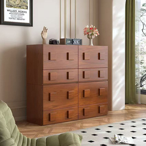 Gabinete de almacenamiento Retro <span class=keywords><strong>Carman</strong></span>, construcción de madera maciza, puerta abatible hidráulica, manijas Vintage, multiusos para dormitorio, sala de estar - Product Image 3