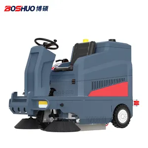 Boshuo Professional Manufacturer of High-performance Electric Driving Road Sweeper Metal / Coil Floor Sweeper Cleaning Farms 550