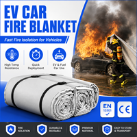 Couverture anti-feu en fibre de verre enduite de silicone pour l'isolation et la protection des véhicules électriques en cas d'incendie et pour le transport