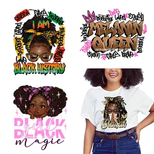 ประวัติศาสตร์สีดําAfro Queenให้พรแม่U Apologetically DopeสาวสีดําMagic DTFล้างทําความสะอาดได้โอนสติกเกอร์สําหรับเสื้อผ้ากระเป๋าJM - Product Image 1