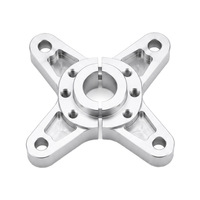 Flange de serrage en aluminium en forme d'étoile usinée CNC sur mesure OEM, moyeu de fixation araignée à 4 mâchoires pour connexion robotique, automatisation, électroérosion à fil