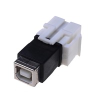 Meistverkaufter USB-B-Buchsen-Keystone-Koppler, vergoldet, Durchgangskoppler, Einsteckmodul für Wandplatte, USB 2.0, 480 Mbit/s, Kupfer, ABS