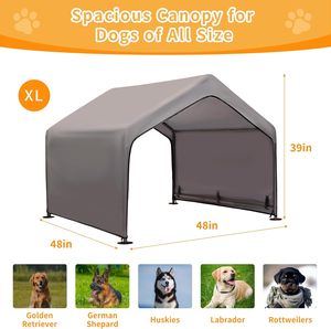 Dog Shade Shelter Outdoor <b>Tent</b> for Large Medium Dogs Outside Doghouse Sun Rain <b>Canopy</b> Dog House with Waterproof Roof Ground Nail - Product Image 2