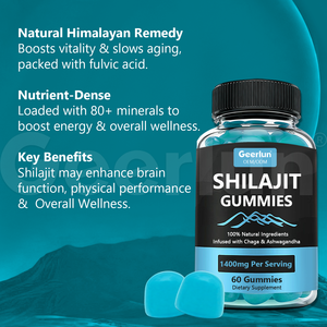 Gomitas de Shilajit Orgánico Puro del Himalaya de Marca Propia con Ácido Fúlvico y Ashwagandha - Product Image 4