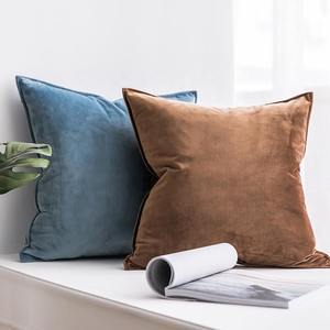 <span class=keywords><strong>Housse</strong></span> <span class=keywords><strong>de</strong></span> Coussin Velours Canapé Maison Prix Usine 100% Polyester 45x45CM Coussin Décoratif en Velours Passepoilé pour Salon - Product Image 1