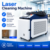 Machine de nettoyage au laser à fibre portative 1200W 1500W 2000W 3000W pour atelier de réparation de tôles automobiles