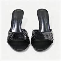 ZA26 Mules à talons aiguilles à paillettes, élégantes et polyvalentes, pour l'été, qui subliment le teint et affinent la silhouette