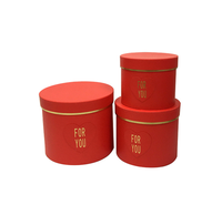 Boîte ronde en carton pour chapeaux, boîtes à cadeaux décoratives rondes en forme de Rose, pour noël, vente en gros, 12 pièces