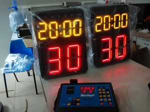 Relojes de Tiempo para Baloncesto con Pantalla LED Inalámbrica para Interiores BSN, 24 Segundos, Control Remoto, Cronómetro de Juego, Equipo de Cancha Fácil de Usar, Color Negro - Product Image 4