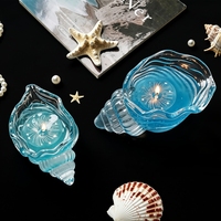 Bougie parfumée artisanale en verre en forme de coquillage, style océan, pour décoration d'intérieur, souvenir, cadeau, bougie aromatique