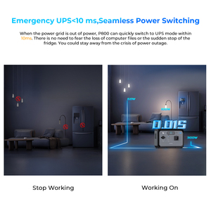 800 Wát 512wh sao lưu Trạm điện LiFePO4 pin xách tay năng lượng mặt trời Máy phát điện với siêu Flash sạc - Product Image 6