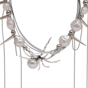 Accessoire souterrain multi-longueur frais chaîne de collier croix punk empilable réglable pour idée cadeau d'adolescents de mode alternative - Product Image 1